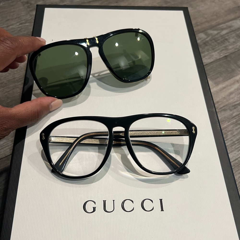 GUCCI GG 0128 S- 005 BLACK/GREEN